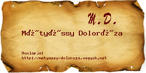 Mátyássy Doloróza névjegykártya